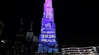 Coronavirus: Dubai’s Burj Khalifa lit up with 393,000 lights in praise of donations