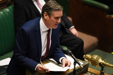 Britain’s Labour Party leader Keir Starmer speaks during the weekly question time debate in Parliament in London, Britain May 6, 2020. (Reuters)