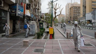 عمليات تطهير الشوارع في طهران كورونا إيران