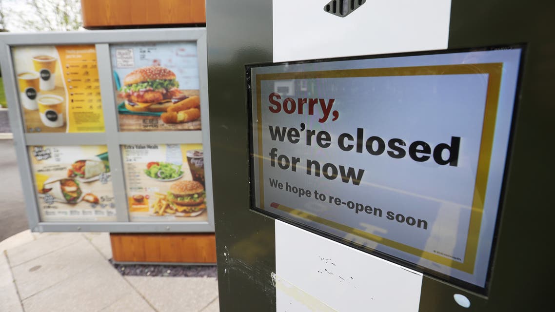 A closed sign is seen at a McDonald's restaurant in Congleton, following the outbreak of the coronavirus disease (COVID-19), Congleton, Britain, May 2, 2020. (Reuters)