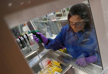 A scientist prepares stem cells for research at the GlaxoSmithKline (GSK) research center in Stevenage, Britain November 26, 2019. (Reuters)