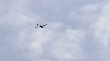 A picture taken on February 20, 2018 shows a Turkish-made drone flying over the sky. (File photo: AFP)