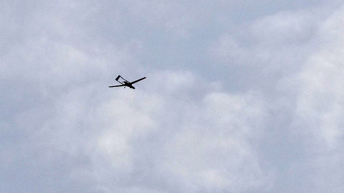 A picture taken on February 20, 2018 shows a Turkish-made drone flying over the sky. (File photo: AFP)
