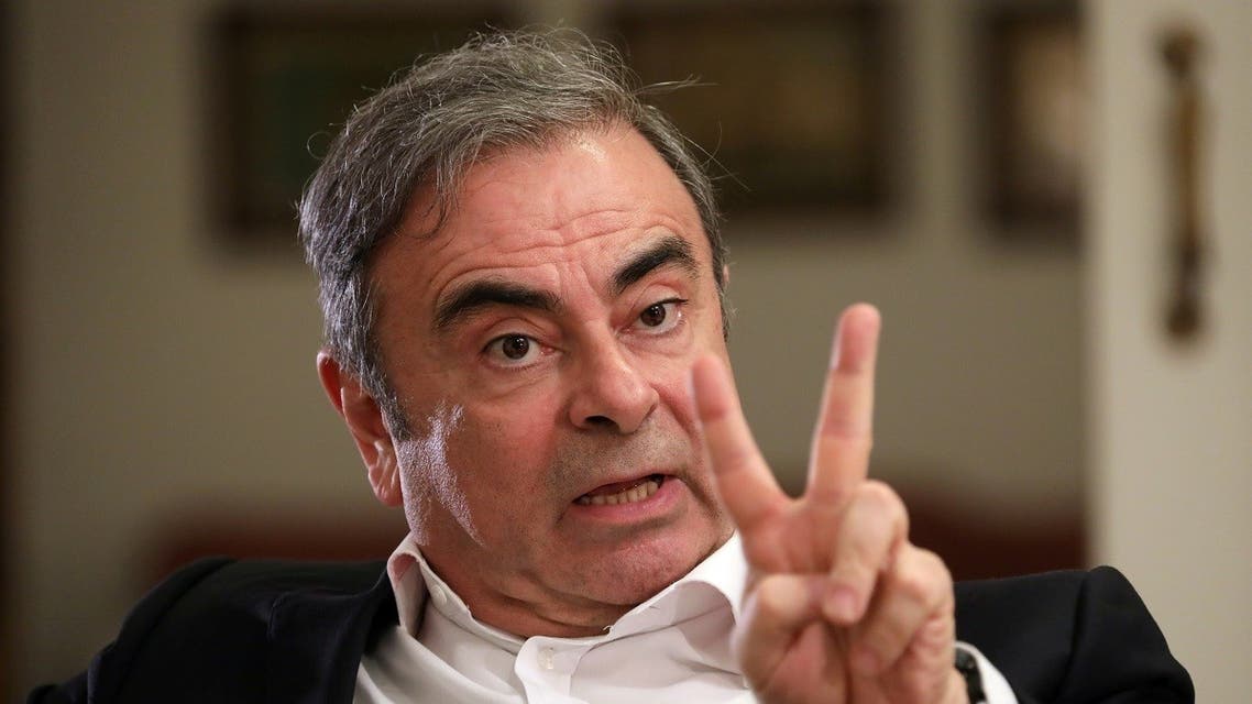 Former Nissan chairman Carlos Ghosn talks during an exclusive interview with Reuters in Beirut. (File photo: Reuters)