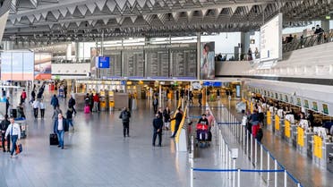 View shows a terminal at Frankfurt am Main, western Germany, on March 16, 2020, where air traffic slowed down due to the spread of the novel coronavirus. (AFP