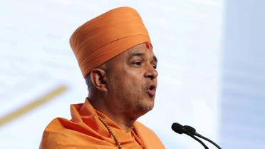 Pujya Brahmavihari Swami, Leader of the Hindu Community and Head of BAPS Hindu Mandir in Abu Dhabi, UAE. (WAM)