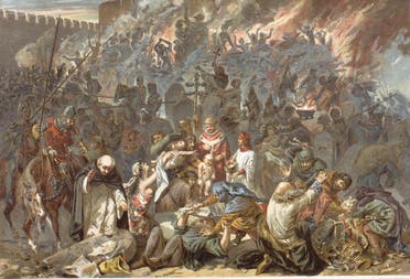 لوحة تجسد مذبحة سترازبورغ الفرنسية