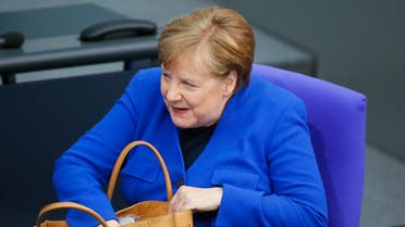 German Chancellor Angela Merkel attends the weekly cabinet meeting, as the spread of the coronavirus disease (COVID-19) continues, in Berlin, Germany, May 13, 2020. Kay Nietfeld/Pool via REUTERS