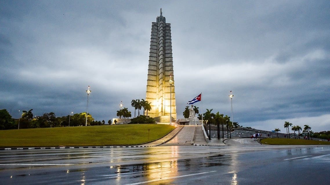 View of empty Revolution Square in Havana, on May 1, 2020. (AFP)