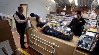 Coronavirus: Colombian company creates bed that can double as coffin