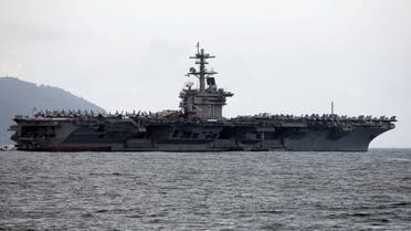 The USS Theodore Roosevelt (CVN-71) is seen while entering into the port in Da Nang, Vietnam, March 5, 2020. (Reuters)