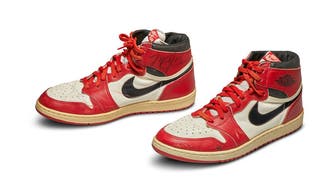 Michael Jordan’s Nike sneakers sell for record $560,000 at Sotheby’s