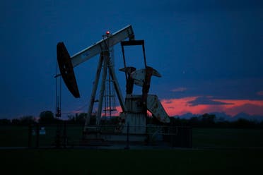  In this April 21, 2020 file photo, a pumpjack is pictured as the sun sets in Oklahoma City. (AP)