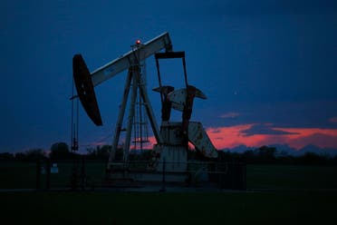 In this April 21, 2020 file photo, a pumpjack is pictured as the sun sets in Oklahoma City. (AP)