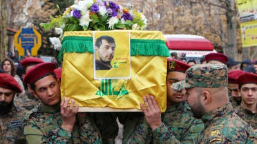 تشييع أحد عناصر حزب الله (أرشيفبية- فرانس برس)