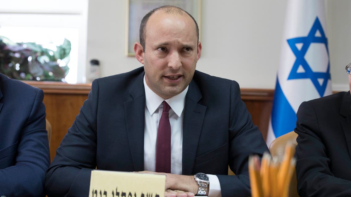 Israeli Minister Naftali Bennett speaks during the weekly cabinet meeting in Jerusalem on January 27, 2019. (File photo: AFP)