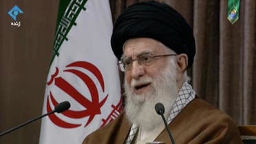 Iran's Supreme Leader Ali Khamenei giving a speech on Quds Day, May 22, 2020. (Screengrab)
