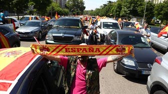 Coronavirus: Cars, motor-bikes out honking horns as far-right protests erupt in Spain