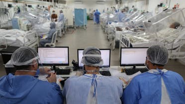 View of the Intensive Care Unit treating coronavirus patients in the Gilberto Novaes Hospital in Manaus, Brazil, on May 20, 2020. (AFP)