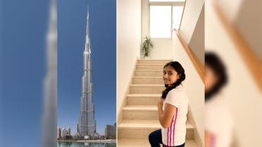 Girl runs Burj Khalifa