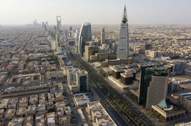 An aerial view of the Saudi capital Riyadh, on May 24, 2020. (AFP)