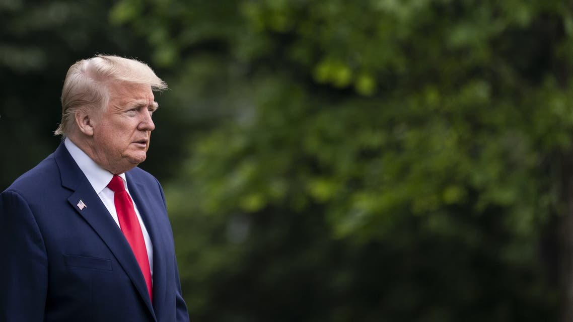 US President Donald Trump departs the White House for Baltimore, Maryland on May 25, 2020 in Washington, DC. (AP)