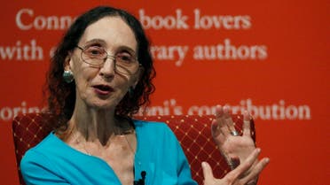 Author Joyce Carol Oates speaks about her process for constructing a story Saturday, Aug. 17, 2019, at the Mississippi Book Festival in Jackson, Miss. (AP)
