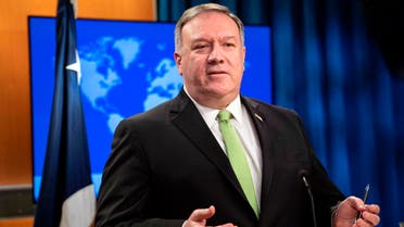 Secretary of State Mike Pompeo speaks during a press briefing at the State Department on Wednesday, May 20, 2020, in Washington. (AP)