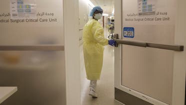 A nurse wearing protective equipment enters the intensive care unit (ICU), amid the coronavirus disease (COVID-19) outbreak, at the Cleveland Clinic hospital in Abu Dhabi. (File photo: Reuters)