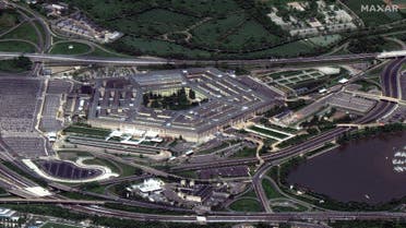 A satellite image taken by Maxar Technologies shows the Pentagon in Arlington. (Reuters)