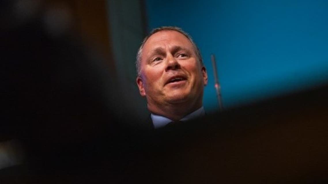 Nicolai Tangen is pictured during a press conference on his employment contract, as he has been appointed new general manager of Norges Bank Investment Management, on May 28, 2020 in Oslo. (AFP)