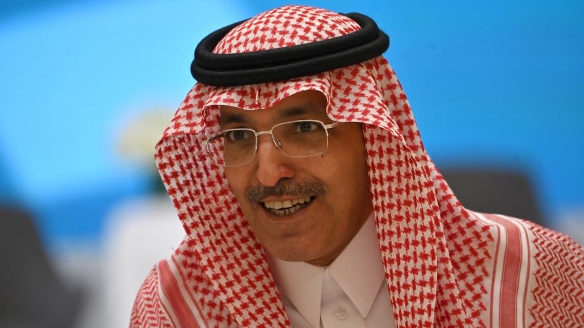 Saudi Minister of Finance Mohammed al-Jadaan is pictured during a press conference at the Saudi budget Forum in Riyadh on December 10, 2019. (AFP)