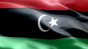 The flag of Libya stock photo