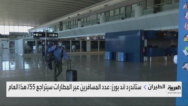 S&P: عدد المسافرين عبر المطارات سيتراجع 55% هذا العام