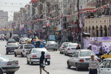 A picture taken on April 11, 2019 shows a partial view of a street in Ahwaz, the capital of Iran's southwestern province of Khuzestan. (AFP)