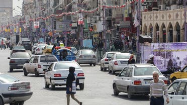 A picture taken on April 11, 2019 shows a partial view of a street in Ahwaz, the capital of Iran's southwestern province of Khuzestan. (AFP)