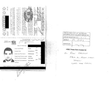 Rami Makhlouf's passport, posted by the International Consortium of Investigative Journalists' Offshore Leaks Database. Makhlouf was implicated in the Panama Papers. (ICIJ)