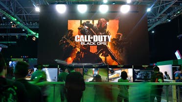 Gamers play the latest Call of Duty Video game during the Game XP event at the Olympic Park in Rio de Janeiro, Brazil on September 7, 2018. (AFP)