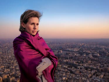 A shot of Asma al-Assad in her 'Rose in the Desert' Vogue Cover shoot, via Twitter (@therussophile)