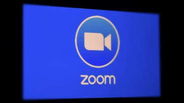 In this photo illustration a Zoom App logo is displayed on a smartphone on March 30, 2020 in Arlington, Virginia. (AFP)