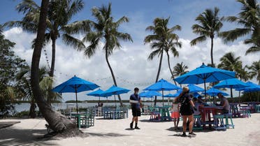 Morada Bay Beach in Islamorada, in the Florida Keys, during the new coronavirus pandemic, Monday, June 1, 2020. (AP)