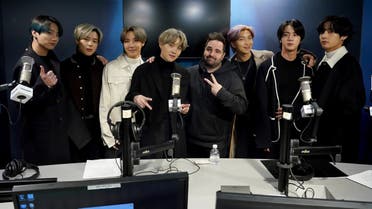 K-pop boy band BTS visit the SiriusXM Studios on February 21, 2020 in New York City. (AFP)