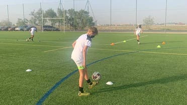 Children train at an unspecified Dubai football academy. (Dubai Sports Council)