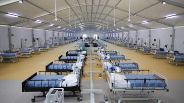 General view of a fully equipped makeshift ICU Field Intensive Care Unit 2 (Sitra) set up by Bahrain authorities to treat the coronavirus disease (COVID-19) critical patients, at an island in Sitra, Bahrain, May 4, 2020. REUTERS/Hamad I Mohammed