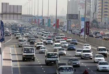 Traffic moves along Sheikh Zayed road in the heart of Dubai. (File photo: AFP)