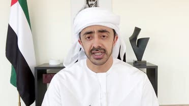 UAE Minister of Foreign Affairs Sheikh Abdullah bin Zayed Al Nahyan during a virtual meeting on education. (WAM)