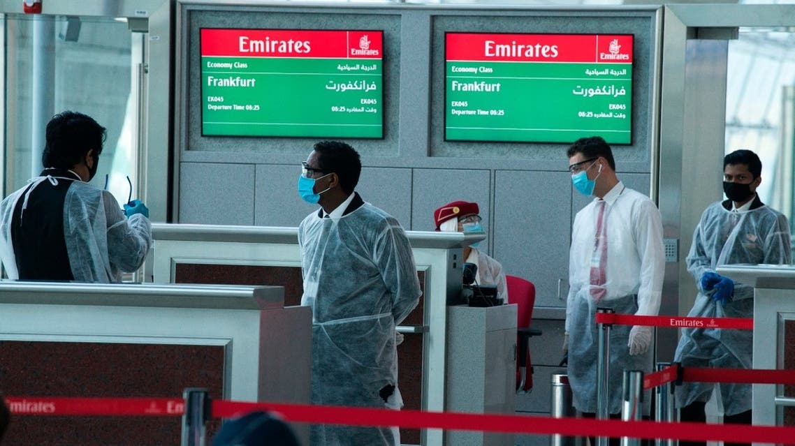 طيران الإمارات مطار دبي كورونا 