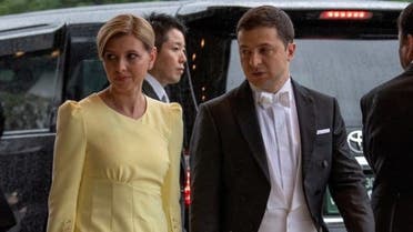 الرئيس الأوكراني فولوديمير زيلينسكي وزوجته أولينا