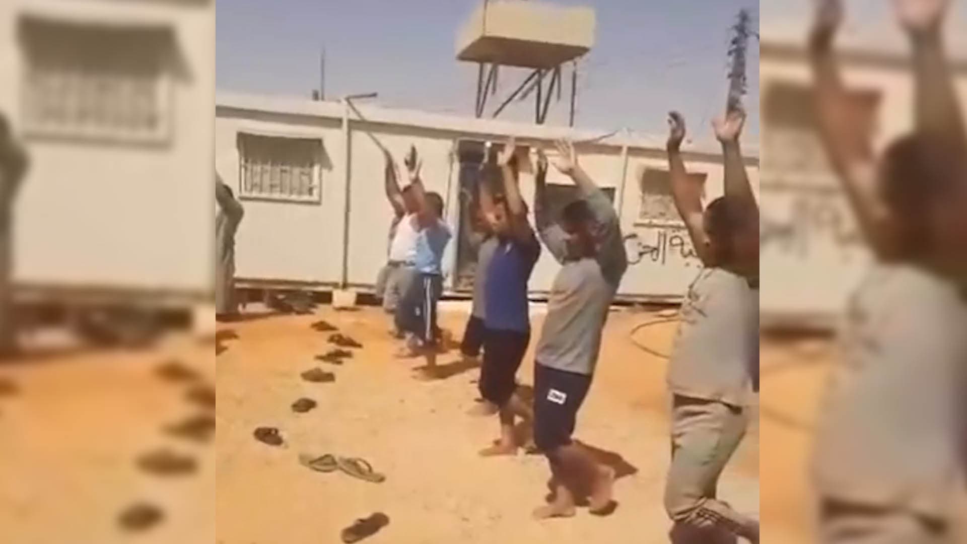 A video has surfaced showing Egyptian workers being tortured and humiliated reportedly by Government of National Accord militias in Libya’s Tarhouna. (Supplied)