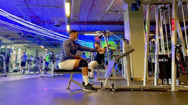 People exercise at a gym while maintaining social distancing as government eases lockdown restrictions amid the coronavirus disease (COVID-19) outbreak in Dubai. (Reuters)_